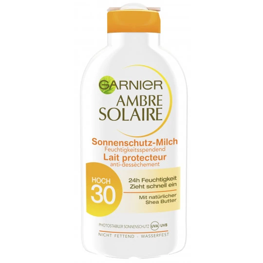 Ambre Solaire Sonnenschutz-Milch LSF 30 200ML Garnier Ambre Solaire Sonnenschutz-Milch LSF 30 200ML -Geschäft Für Körperpflegeprodukte ambre solaire sonnenschutzmilch lsf 30