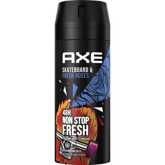 Bodyspray Skateboard & Fresh Roses 150ML Axe Bodyspray Skateboard & Fresh Roses 150ML -Geschäft Für Körperpflegeprodukte