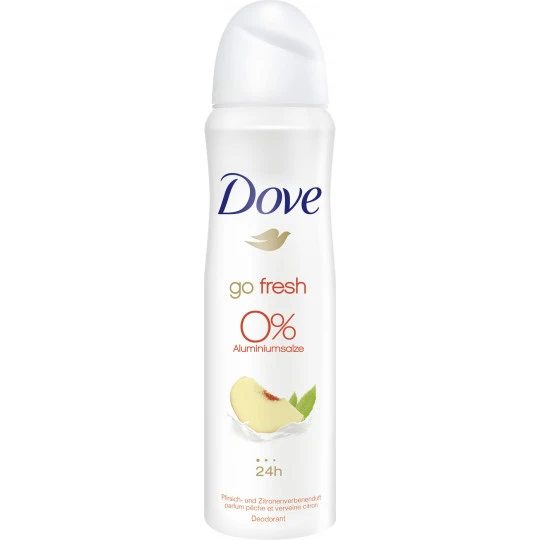 Deo-Spray Go Fresh Pfirsich & Zitrone 0% Aluminiumsalze 150 ml DOVE Deo-Spray Go Fresh Pfirsich & Zitrone 0% Aluminiumsalze 150 Ml -Geschäft Für Körperpflegeprodukte dove deospray pfirsichampampzitrone zero alufree 150ml