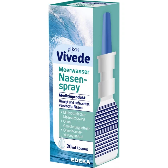 Vevide Meerwasser Nasenspray 20ML Vevide Meerwasser Nasenspray 20ML -Geschäft Für Körperpflegeprodukte edeka elkos vivede meerwasser nasenspray 20ml
