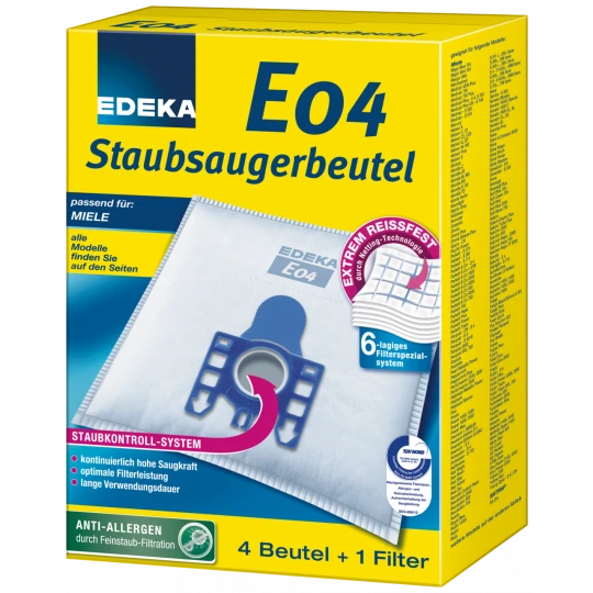 Staubsaugerbeutel E04 4ST Staubsaugerbeutel E04 4ST -Geschäft Für Körperpflegeprodukte edeka staubsaugerbeutele04
