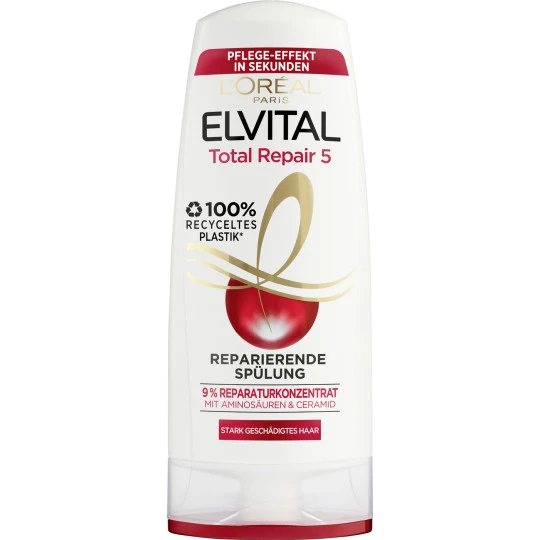 Elvital Total Repair 5 Reparierende Spülung 250ML L'Oreal Elvital Total Repair 5 Reparierende Spülung 250ML -Geschäft Für Körperpflegeprodukte elvital spamp252lung total repair famp252r geschamp228digteshaar 250ml
