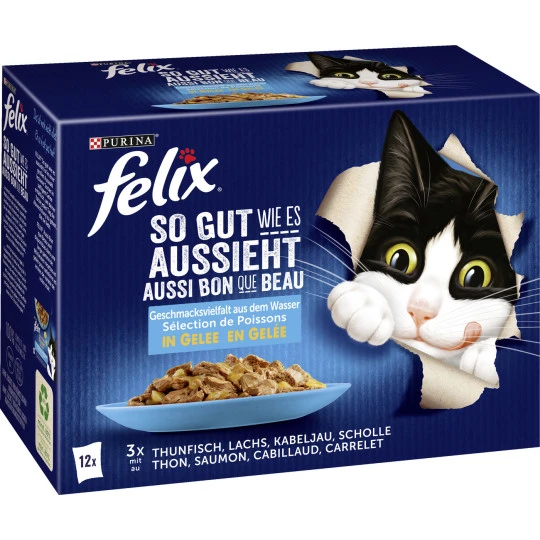 Felix So Gut Wie Es Aussieht Geschmacksvielfalt Aus Dem Wasser 12x85G -Geschäft Für Körperpflegeprodukte