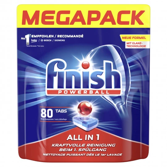 Powerball All in 1 Tabs Megapack 80ST Finish Powerball All In 1 Tabs Megapack 80ST -Geschäft Für Körperpflegeprodukte finish all in 1 spamp252lmaschinentabs 80st