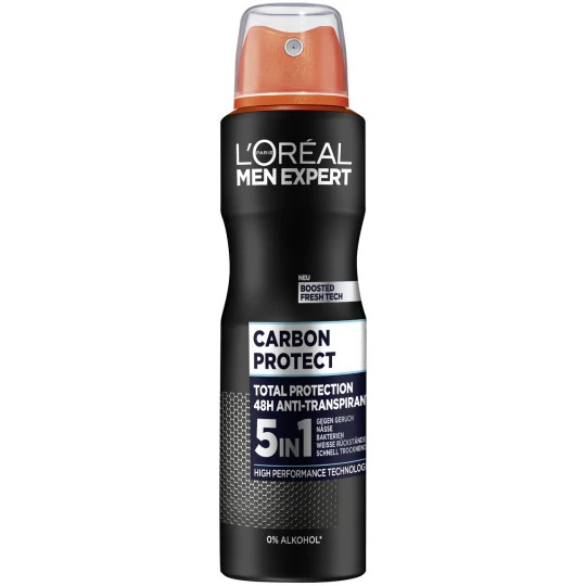 Men Expert Carbon Protect Total Protection 48H Anti-Transpirant 150ML Loreal Men Expert Carbon Protect Total Protection 48H Anti-Transpirant 150ML -Geschäft Für Körperpflegeprodukte