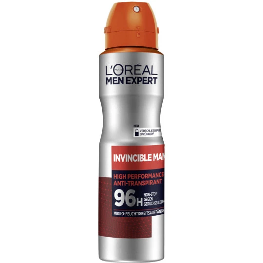 Men Expert Invincible Man 96H High Performance Anti-Transpirant 150ML L'Oreal Men Expert Invincible Man 96H High Performance Anti-Transpirant 150ML -Geschäft Für Körperpflegeprodukte