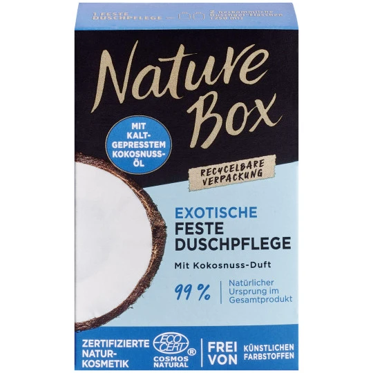 Box Exotische Feste Duschpflege mit Kokosnussduft 100G Nature Box Exotische Feste Duschpflege Mit Kokosnussduft 100G -Geschäft Für Körperpflegeprodukte