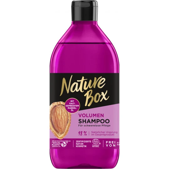 Box Volumen Shampoo Mandelöl 385ML Nature Box Volumen Shampoo Mandelöl 385ML -Geschäft Für Körperpflegeprodukte