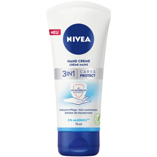 Handcreme 3in1 Care+Protect antibakteriell 75ml NIVEA Handcreme 3in1 Care+Protect Antibakteriell 75ml -Geschäft Für Körperpflegeprodukte nivea handcreme 3in1 careprotect antibakteriell 75ml