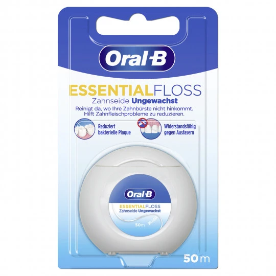 Essential Floss Zahnseide ungewachst 50M 1ST Oral B Essential Floss Zahnseide Ungewachst 50M 1ST -Geschäft Für Körperpflegeprodukte oralb essential floss zahnseide ungewachst 50m