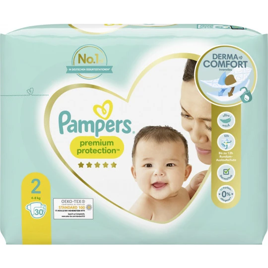 Pampers® Premium Protection 2 4-8KG 30ST -Geschäft Für Körperpflegeprodukte pampers premium protection new baby windeln gr2 48kg single pack 30st