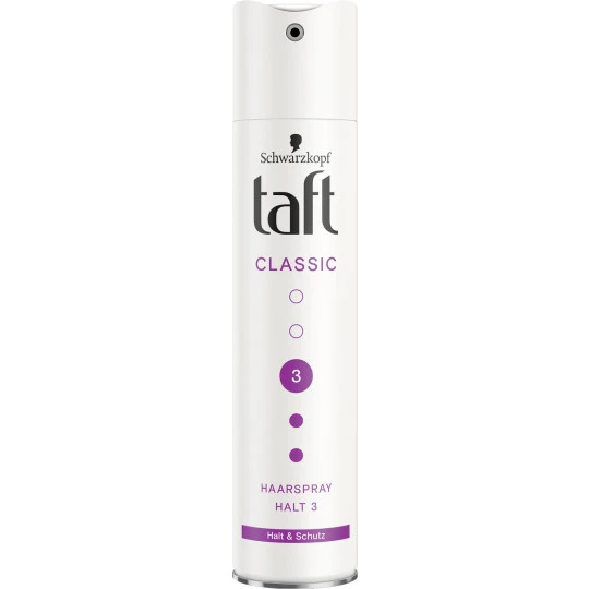 Taft Classic Haarspray Halt 3 250ML Schwarzkopf Taft Classic Haarspray Halt 3 250ML -Geschäft Für Körperpflegeprodukte taft haarspray classic haltampampschutz mittlerer halt 3 250ml