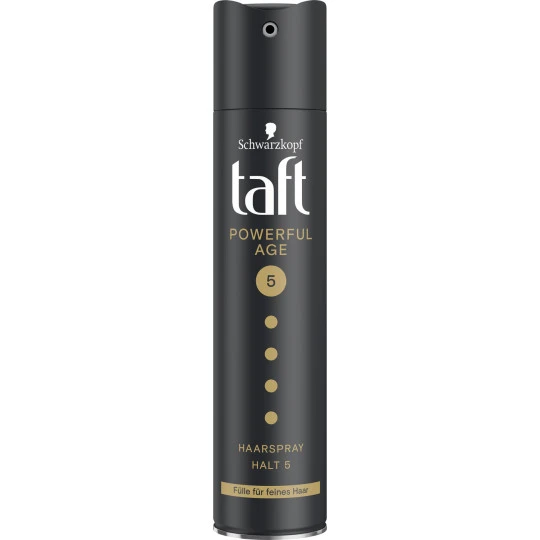 Taft Powerful Age Haarspray Halt 5 250ML Schwarzkopf Taft Powerful Age Haarspray Halt 5 250ML -Geschäft Für Körperpflegeprodukte taft haarspray powerful age sehr starker halt 5 250ml