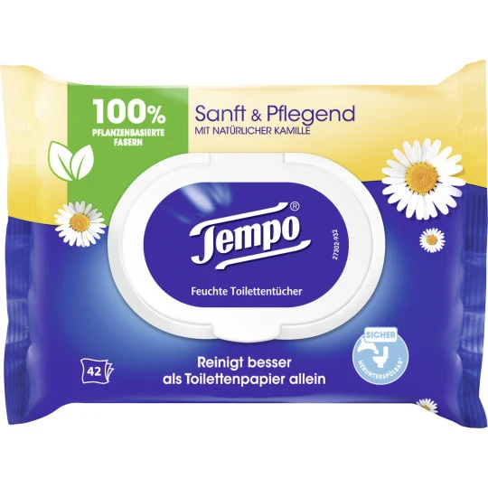 Sanft & Pflegend Feuchte Toilettentücher Kamille 42 Stück Tempo Sanft & Pflegend Feuchte Toilettentücher Kamille 42 Stück -Geschäft Für Körperpflegeprodukte tempo sanft amp pflegend feuchte toilettentcher kamille 42 stck